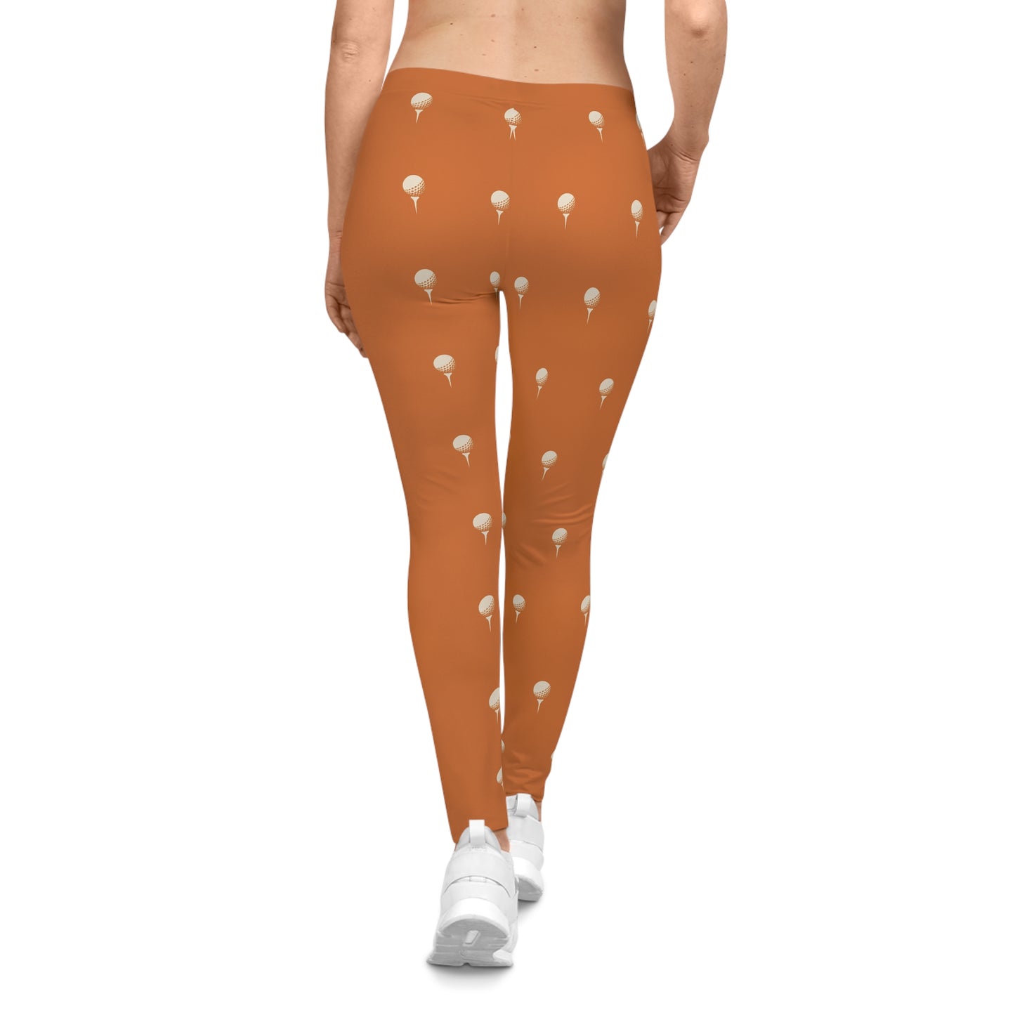 Tee Time Golf Ball Pattern Leggings — Women's Golf-Inspired Casual Leggings
