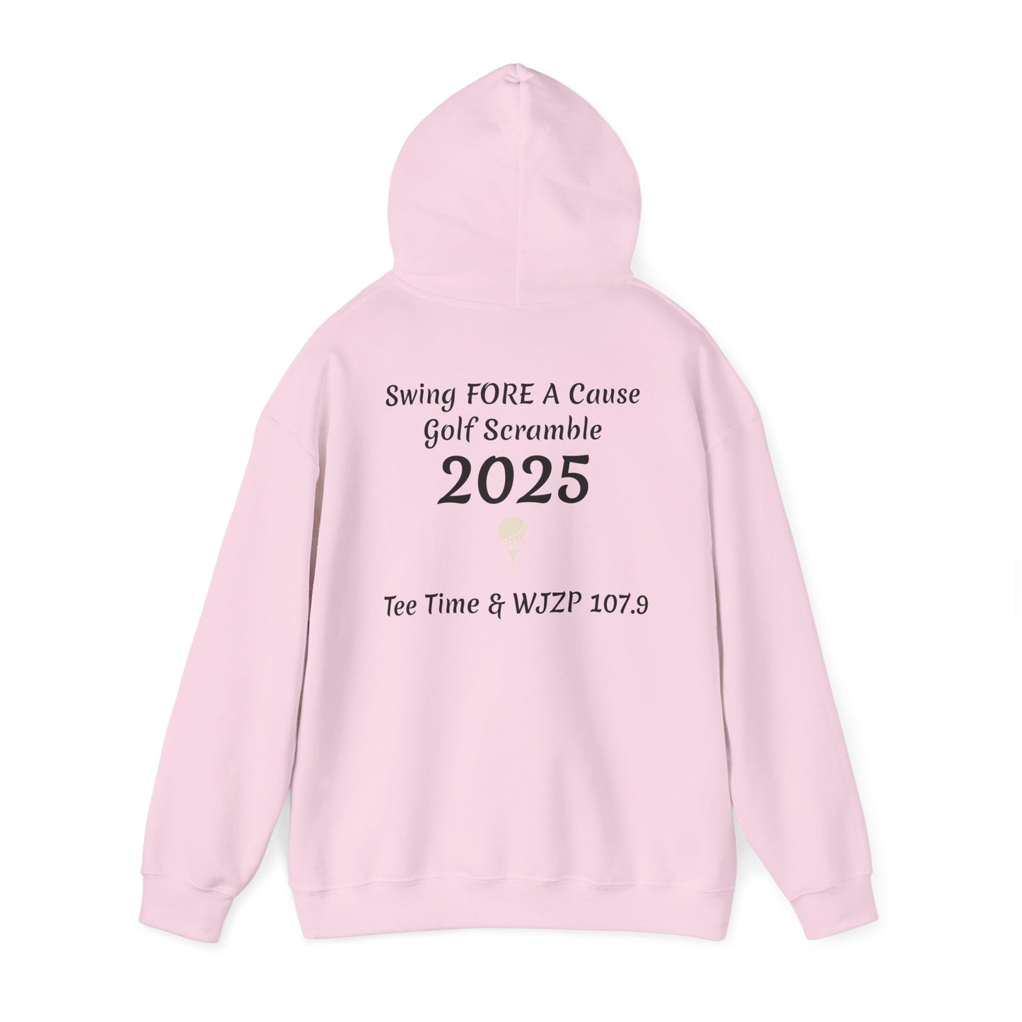 Swing FORE A Cause Golf Scramble Unisex Hooded Sweatshirt – Perfect for Music Lovers and Golf Scramble Events