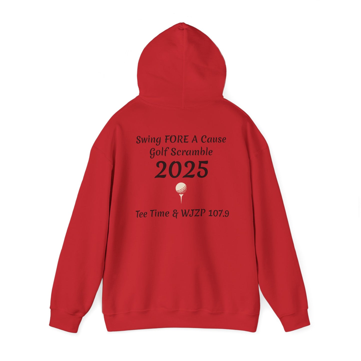Swing FORE A Cause Golf Scramble Unisex Hooded Sweatshirt – Perfect for Music Lovers and Golf Scramble Events