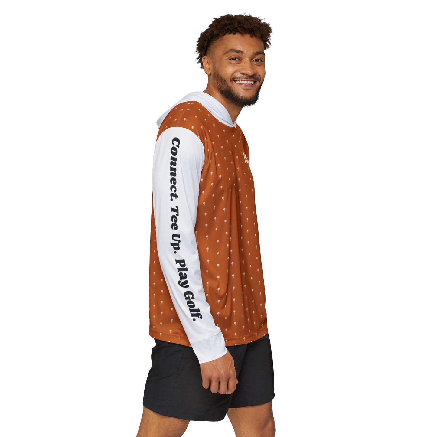 Men's Golf Warmup Hoodie - Connect, Tee Up, Play