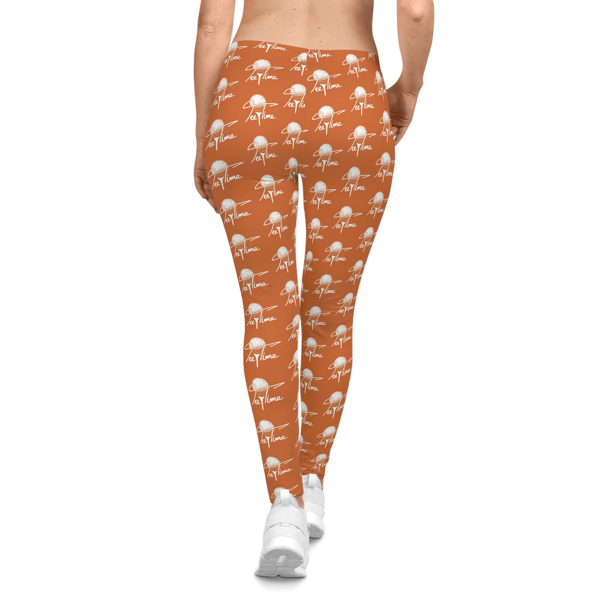Tee Time Golf Ball Pattern Leggings — Women's Golf-Inspired Casual Leggings