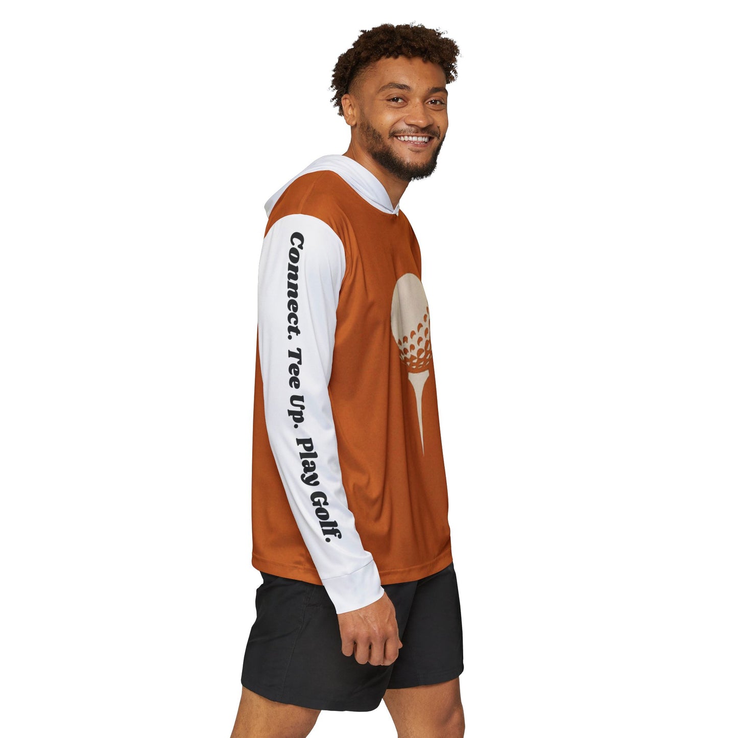 Men's Golf Warmup Hoodie - Connect, Tee Up, Play