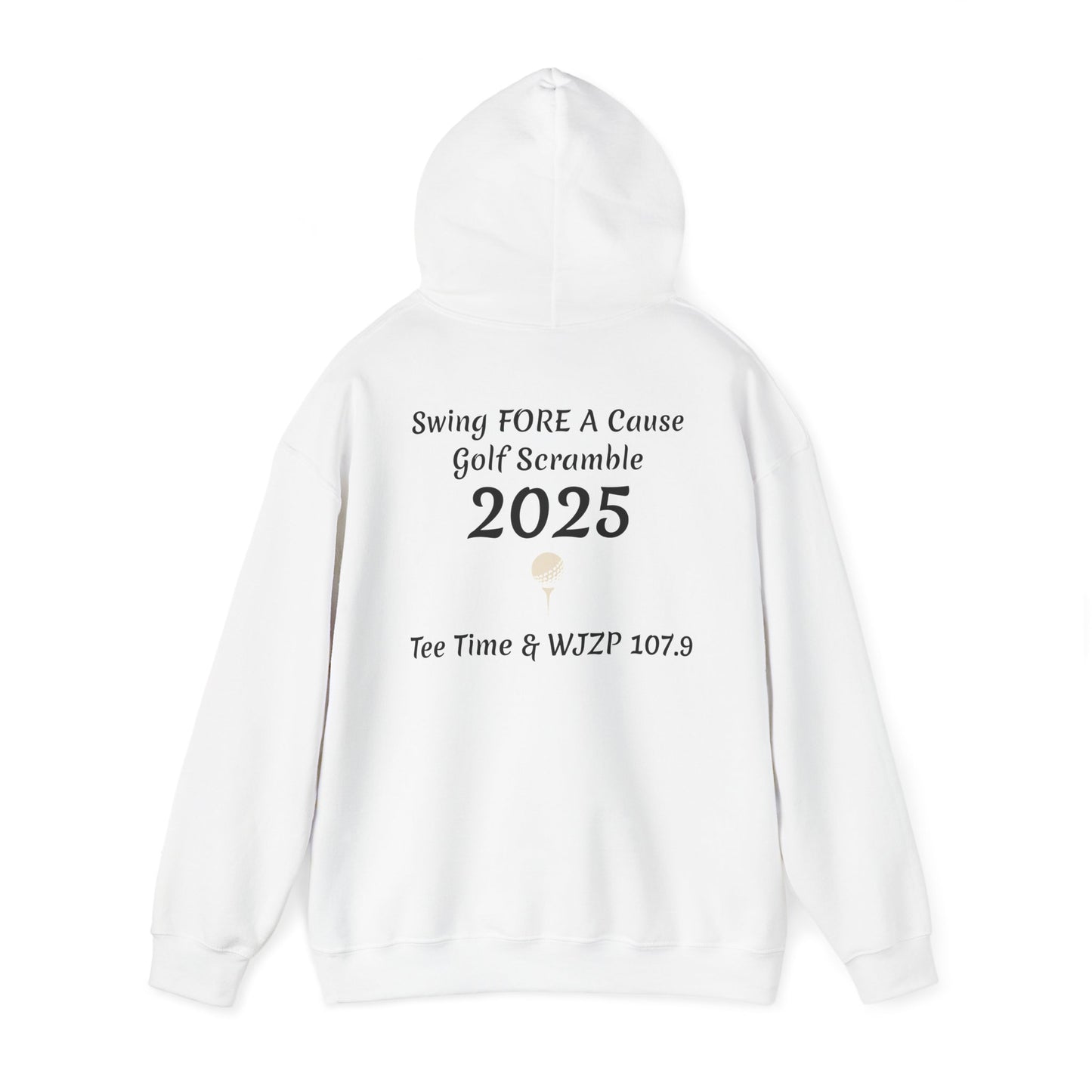 Swing FORE A Cause Golf Scramble Unisex Hooded Sweatshirt – Perfect for Music Lovers and Golf Scramble Events