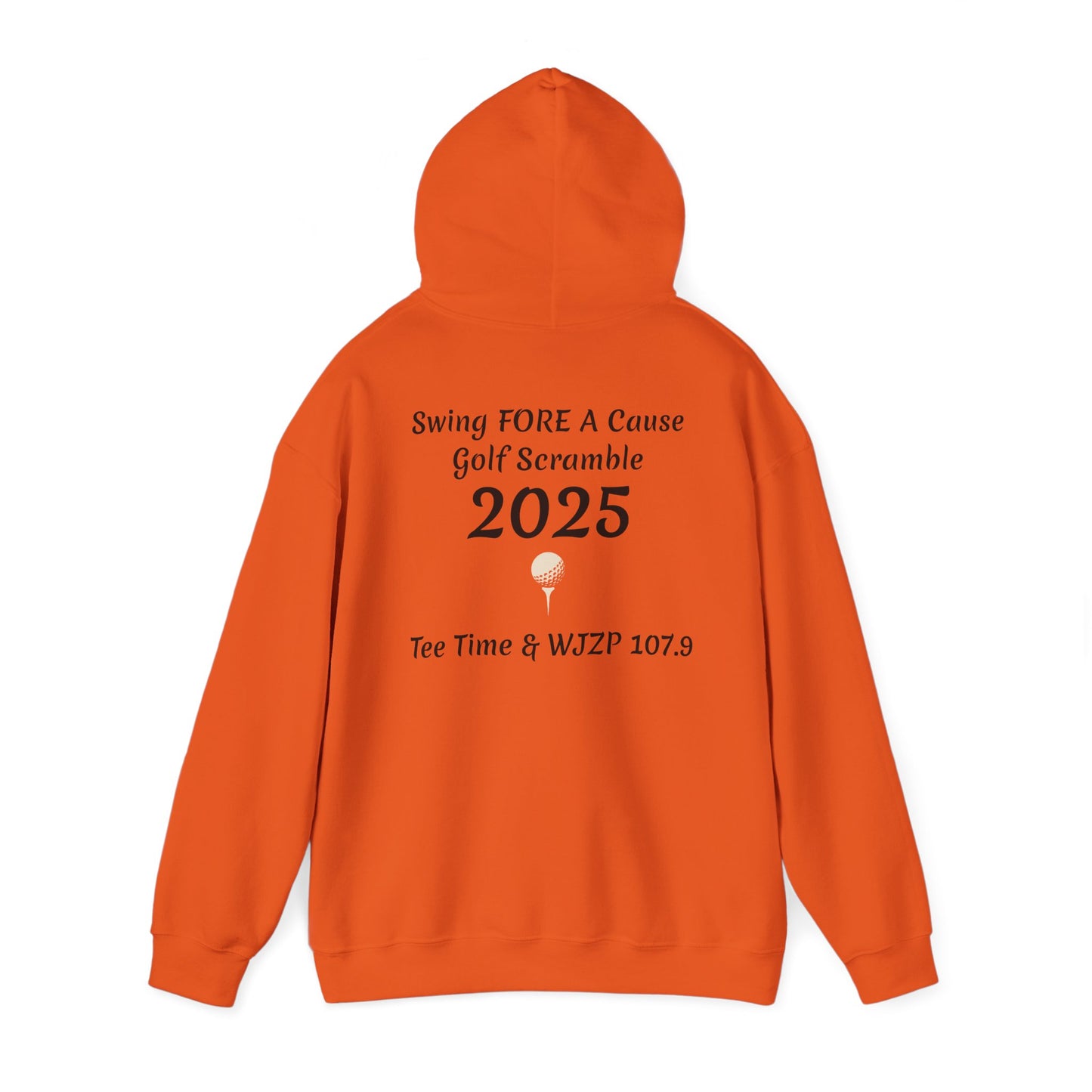 Swing FORE A Cause Golf Scramble Unisex Hooded Sweatshirt – Perfect for Music Lovers and Golf Scramble Events
