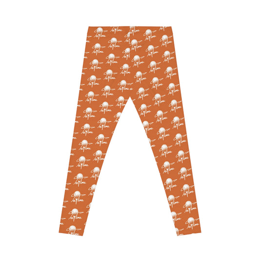 Tee Time Golf Ball Pattern Leggings — Women's Golf-Inspired Casual Leggings