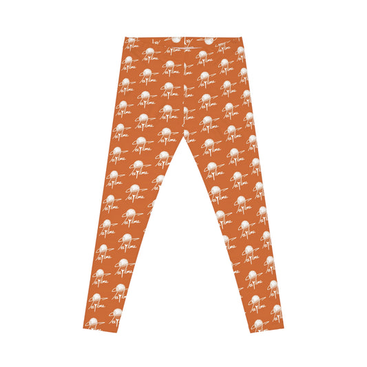 Tee Time Golf Ball Pattern Leggings — Women's Golf-Inspired Casual Leggings