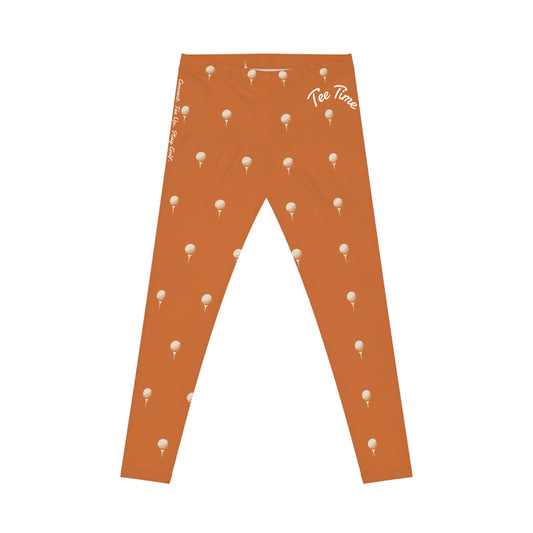 Tee Time Golf Ball Pattern Leggings — Women's Golf-Inspired Casual Leggings